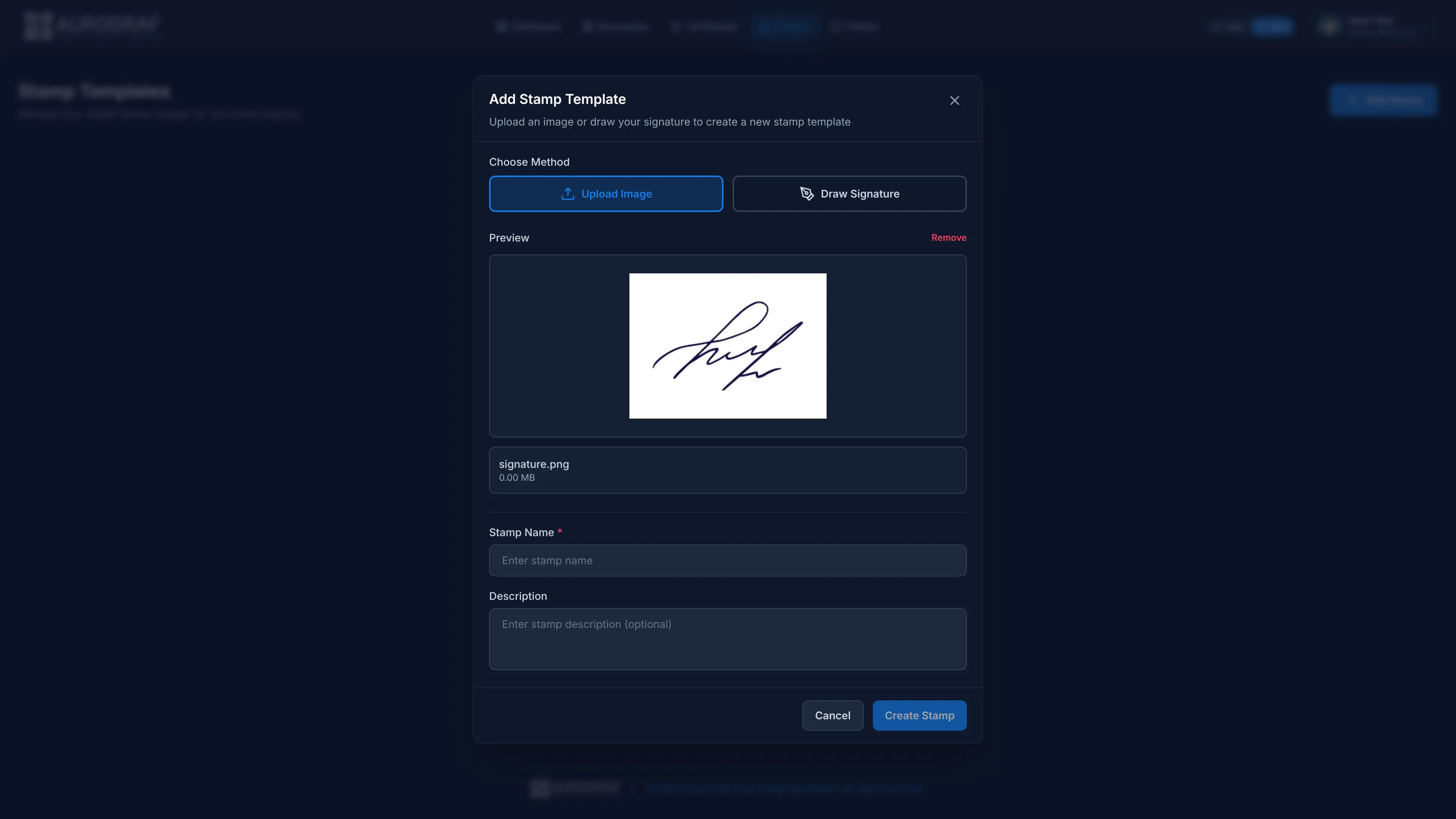Buat Stempel — Upload File