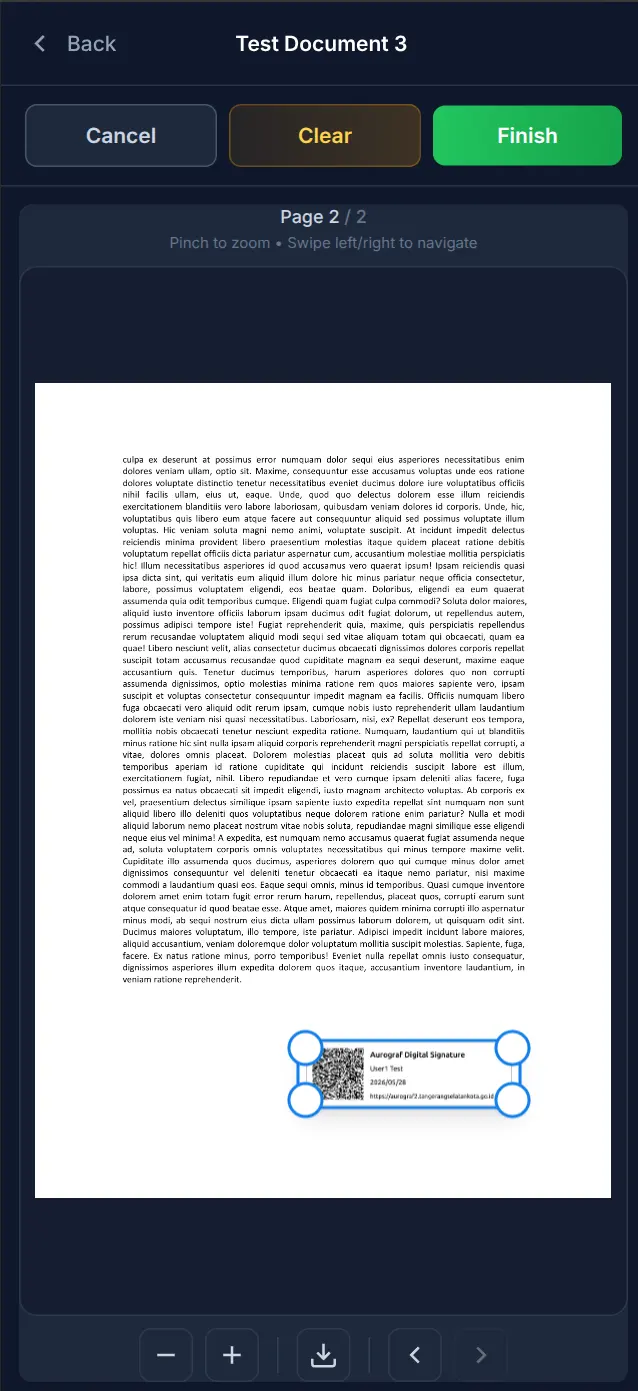 Penandatanganan — Tempatkan Stempel