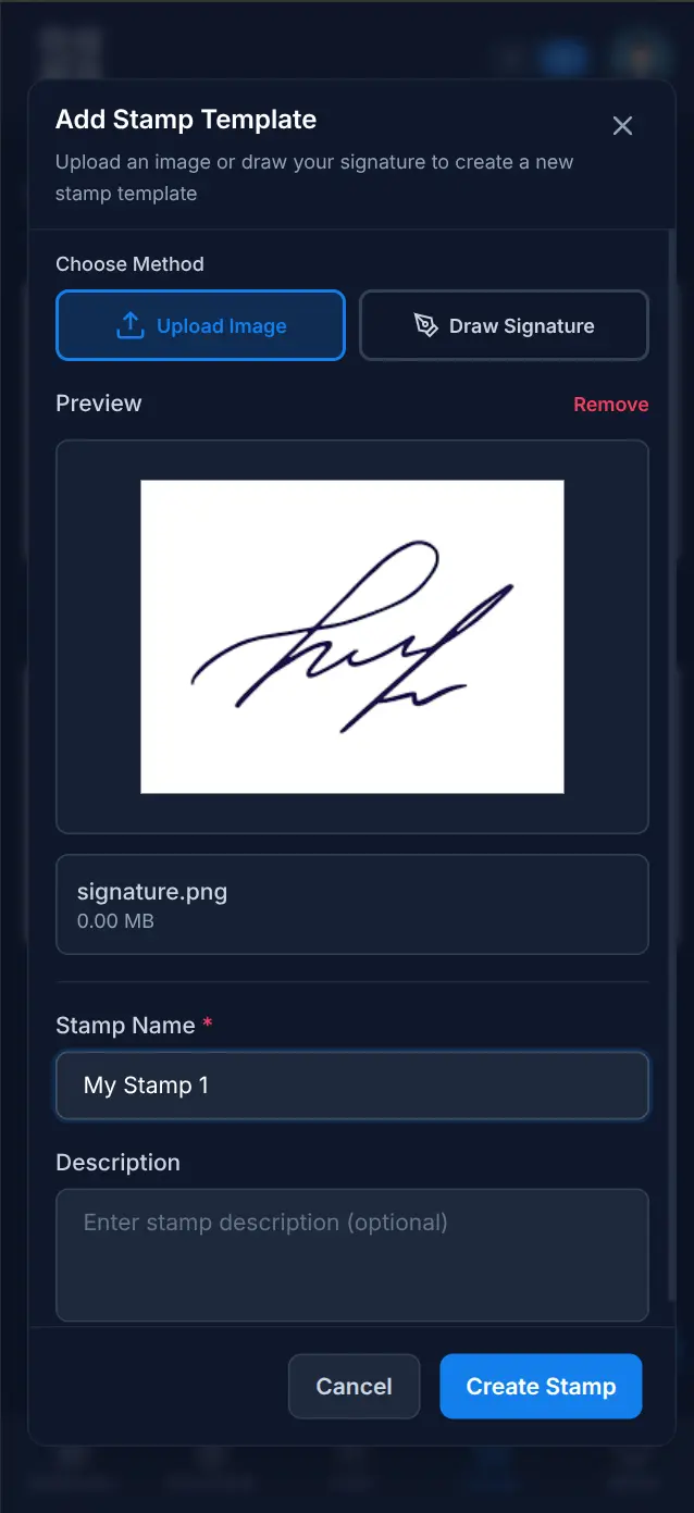 Buat Stempel — Upload File